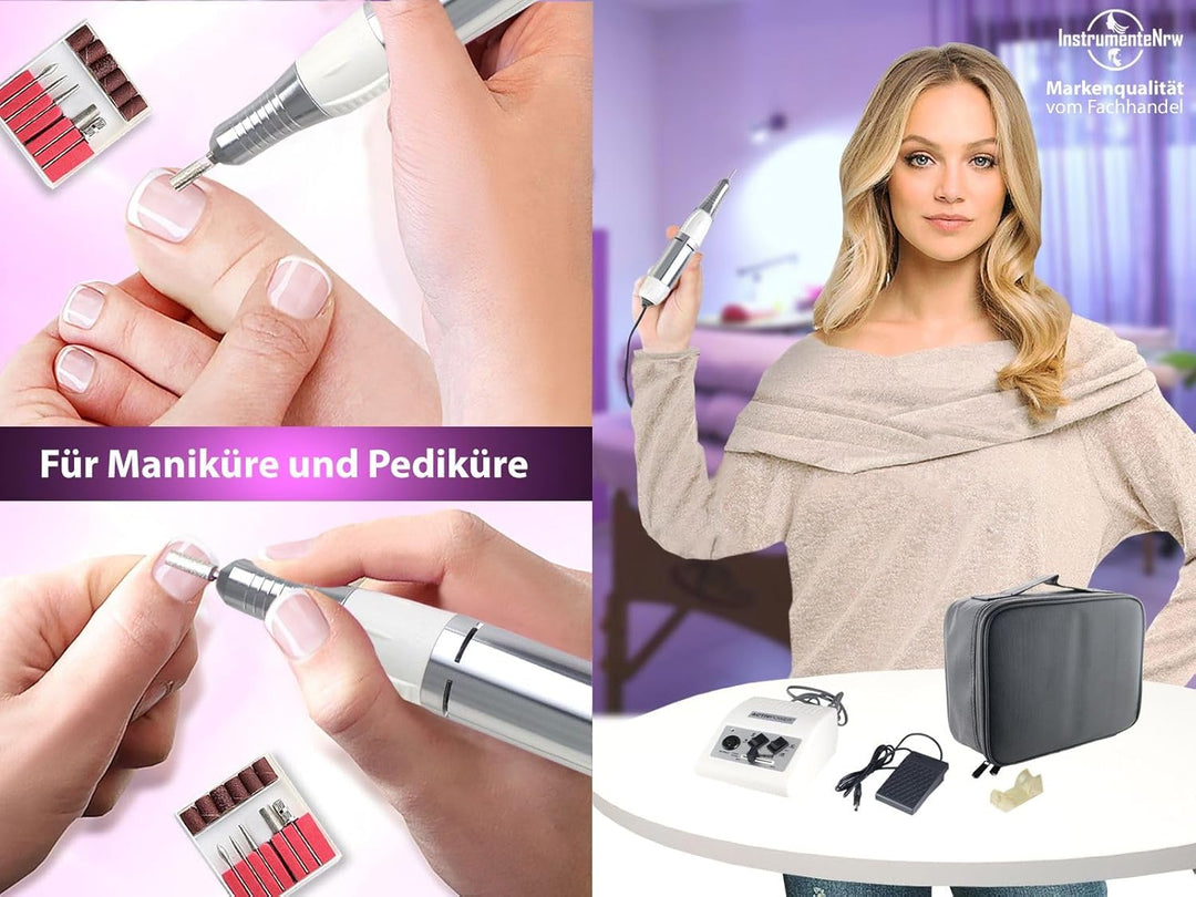 Elektrische Maniküre Fusspflegegerät als Pediküre Profistation zur Hand oder Fusspflege mit 30.000 U