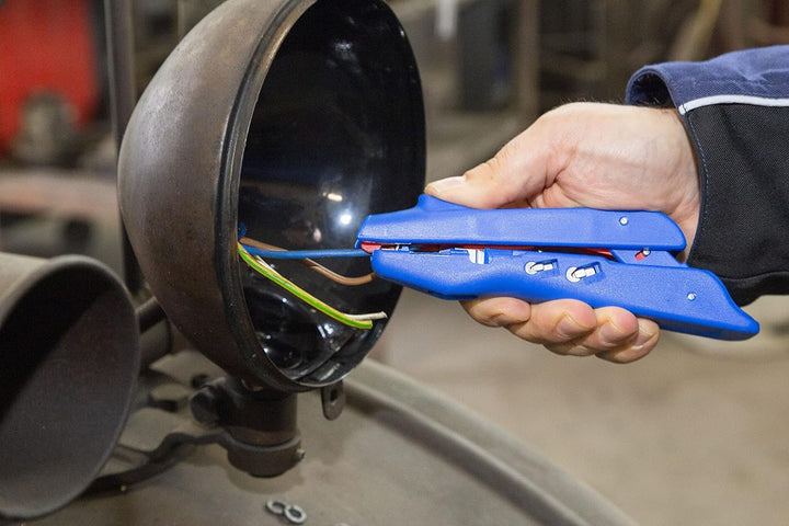 WEICON TOOLS Duo-Crimp No. 300 2er Set | Multifunktions-Abisolierer mit Seitenschneider und Crimpfun