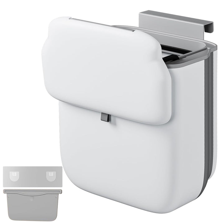 Hängend Mülleimer Küche, Faltbarer Abfalleimer Küche Wasserdicht mit Deckel 10L, PP+TPA, für Camping
