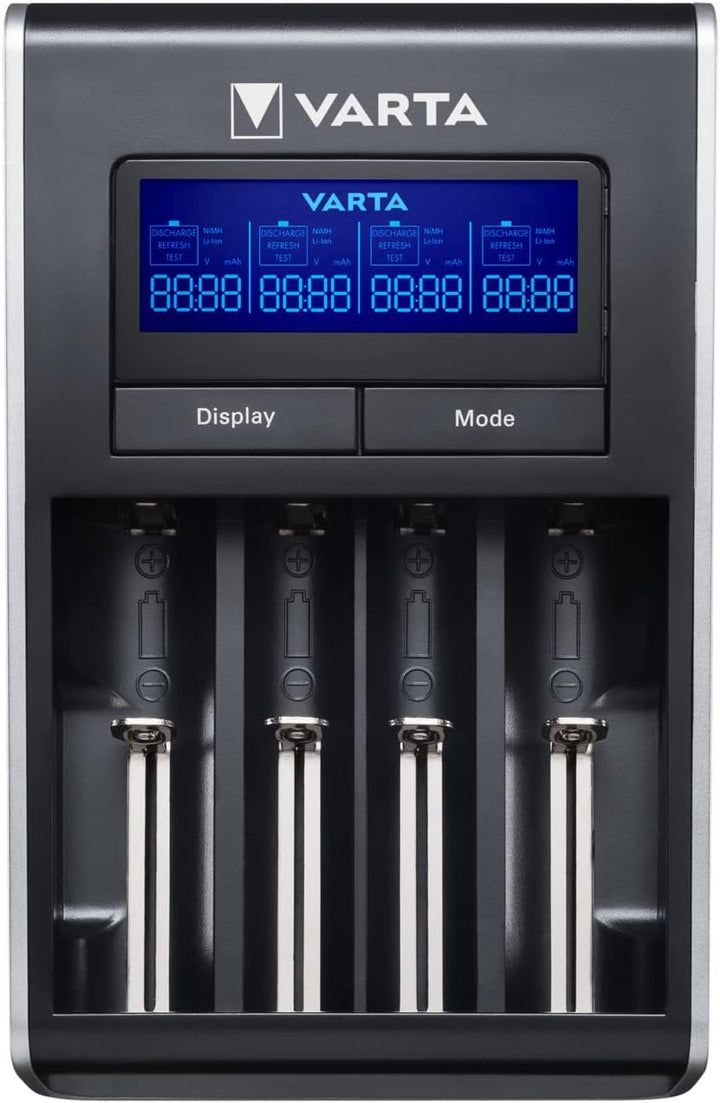 VARTA Akku Ladegerät, Batterieladegerät für AA/AAA, Dual Tech Charger, 4 Lademodi, Temperaturkontrol