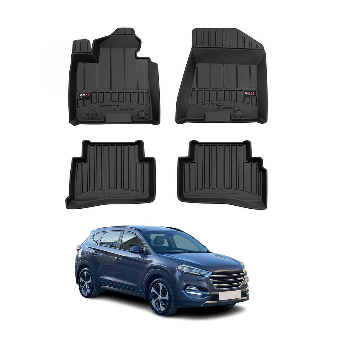 OMAC Gummi Fussmatten kompatibel mit Hyundai Tucson 2015-2020 Premium TPE Automatten 4tlg Fussmatten