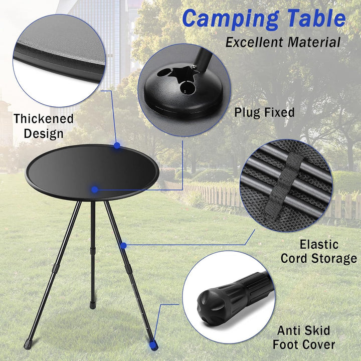 Ceboic Campingtisch Tragbarer Ultraleicht Klein Aluminium Einziehbare Campingtisch mit Tragetasche H