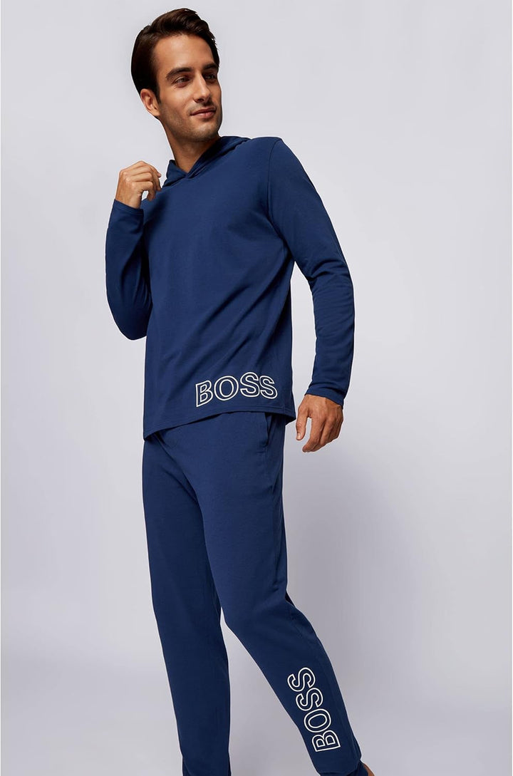 BOSS Hugo Herren Kapuzensweatshirt Freizeitshirt Identity LS-Shirt XXL Medium Blue424, XXL Medium Bl
