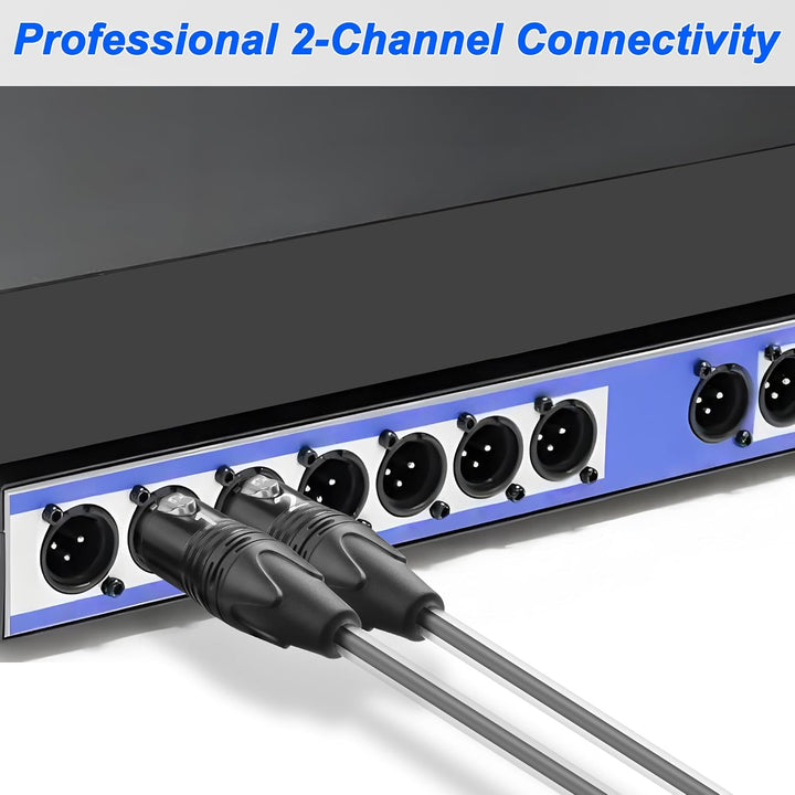 XMSJSIY 2-Kanal XLR Audio Schlange 3-Pin XLR Stecker zum Buchse Splitter Mikrofon Aufnahme Schlange