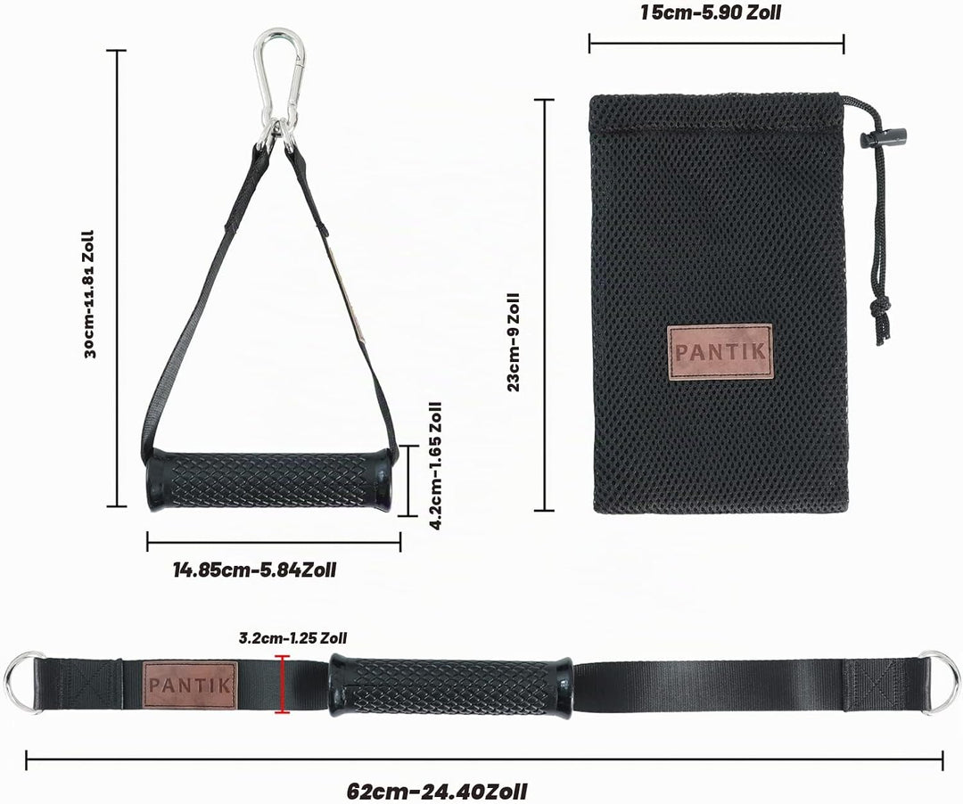 Heavy Exercise Handles Gym Cable Machine Attachments Durable Double D Rings Handles Resistance Bands