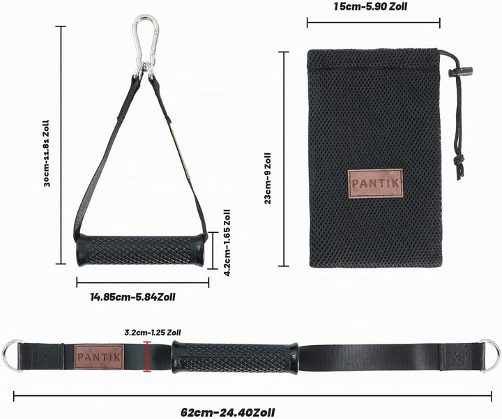 Heavy Exercise Handles Gym Cable Machine Attachments Durable Double D Rings Handles Resistance Bands