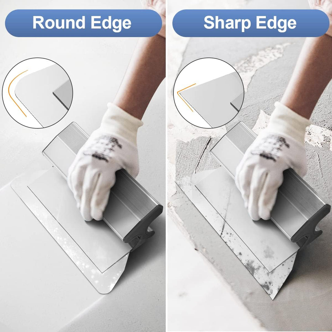 Flächenspachtel Set im Koffer mit Ergonomischem Griff, Spachtel Werkzeug (300mm + 500mm +800mm) und