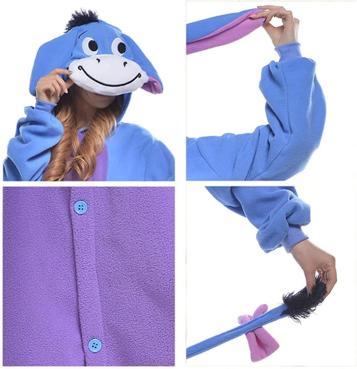 ZKomoL Pyjamas Onesies Cosplay Erwachsene Unisex Tiere Halloween Kostüm Kleid Loungewear, Tigermuste