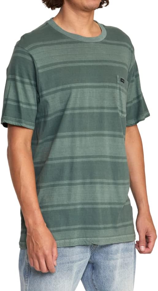 RVCA Herren Premium Red Stitch Kurzarm Graphic Tee T-Shirt S Ptc Board Streifen/Kaktus, S Ptc Board