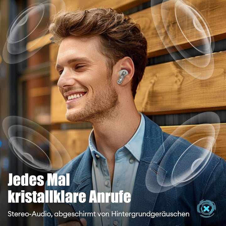 ZOMBIES CAT In Ear KopfhöRer Bluetooth 5.3 Touch Control In Ear OhrhöRer Mit 4 Mikrofon Exklusive Li