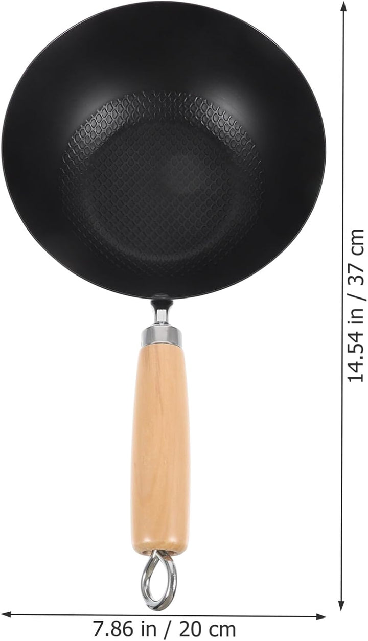 Garneck Gusseisen-Wok-Pfanne Kleiner Japanischer Wok Chinesischer Wok Aus Handgehämmertem Eisen Brat