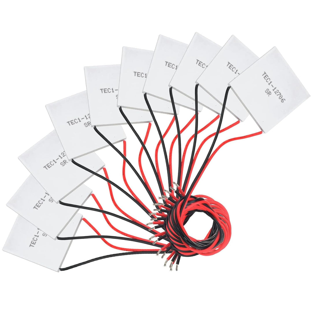 Diymore 10PCS Peltier Modul TEC1-12706 Kühlkörper Thermoelektrische Kühler Peltierelement 12V 6A 60W