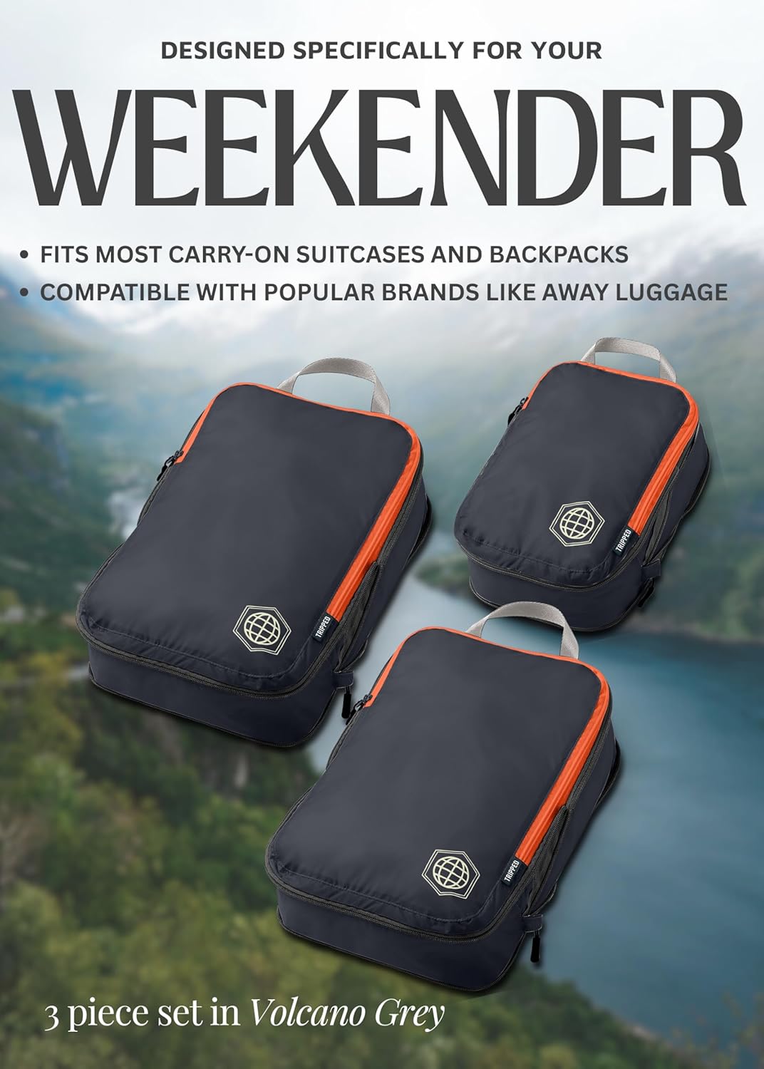TRIPPED Travel Gear Kompression Verpackung Würfel Set für Carryon Travel-leicht dauerhaft Veranstalt