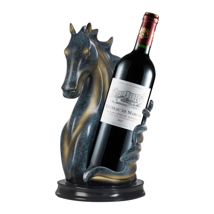 Weinflaschenhalter, Pferd Statue Weinregal Harz, Weinlagerungsregal Weinregale, Pferd Skulptur Multi
