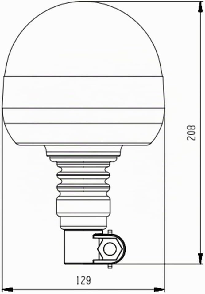 D-TECH 12/24V LED Warnlicht Stroboskoplicht Blinklichter Frontblitzer Rundumleuchte Amber Notlicht-L