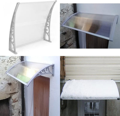 XUANYU Überdachung Haustür aus Aluminium und Polycarbonat, Vordach Haustür, Vordach für Haustür, Tür