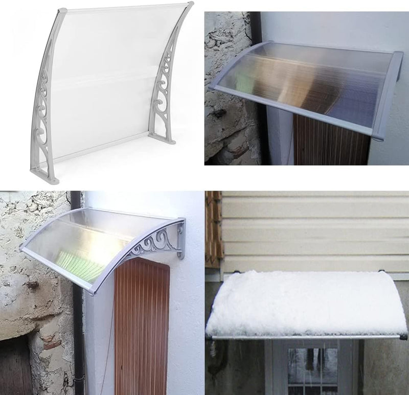 XUANYU Überdachung Haustür aus Aluminium und Polycarbonat, Vordach Haustür, Vordach für Haustür, Tür