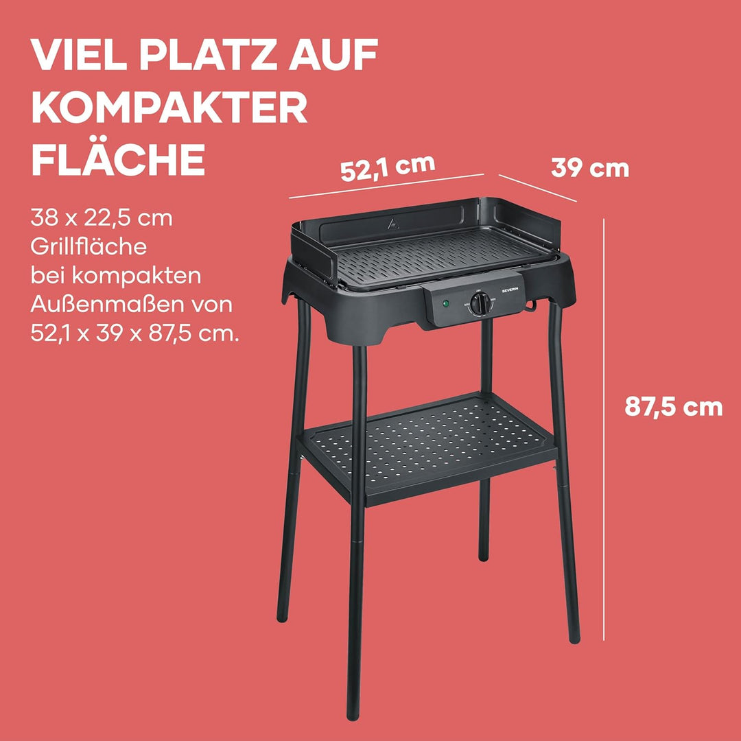 Severin Tischgrill mit Standfuss, Standgrill & Tischgrill (Innen- & Aussennutzung), Balkon & Küche,