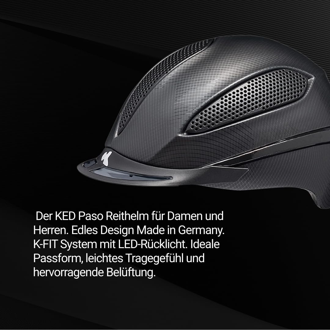 KED Paso Reithelm Für Damen Und Herren – Leichter Reithelm Mit MaxShell Konstruktion, Verstellsystem