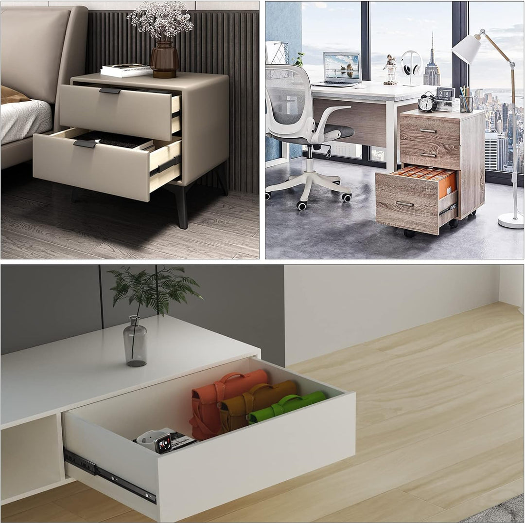 A0LISHENG Vollauszugsschienen 400mm Unterbau mit Soft-Close& Selbsteinzug für Küchenschubladen 45kg