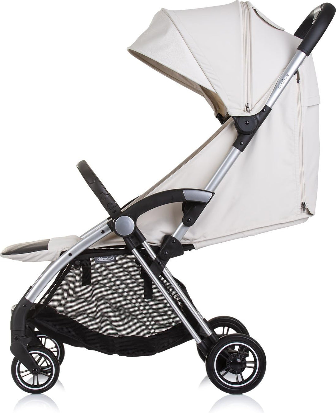 Chipolino Kinderwagen Illusion klappbar, verstellbare Fussstütze, Federung, Korb beige, beige