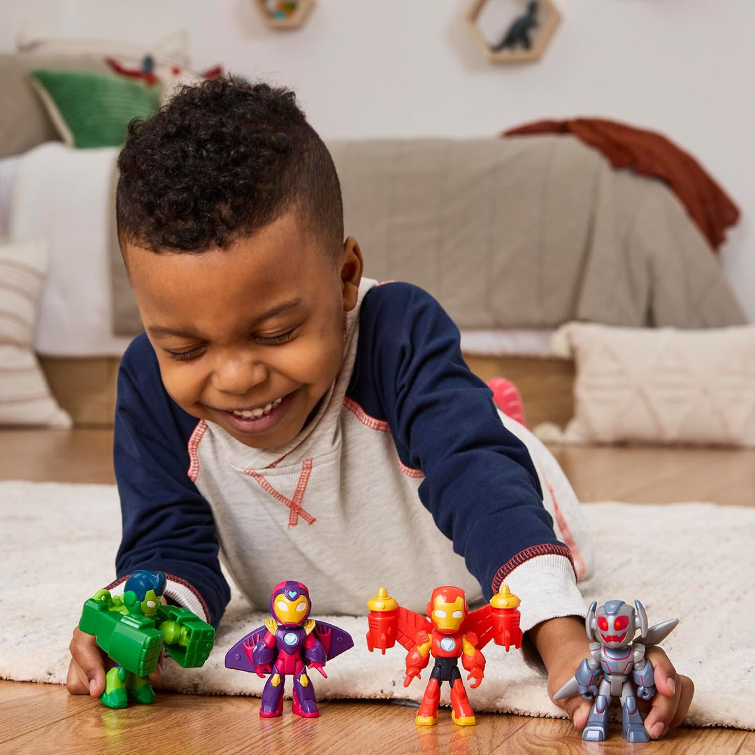 Iron Man und Seine fantastischen Freunde Marvel Iron Armor 4-er Pack, Coole Actionfiguren zum Sammel