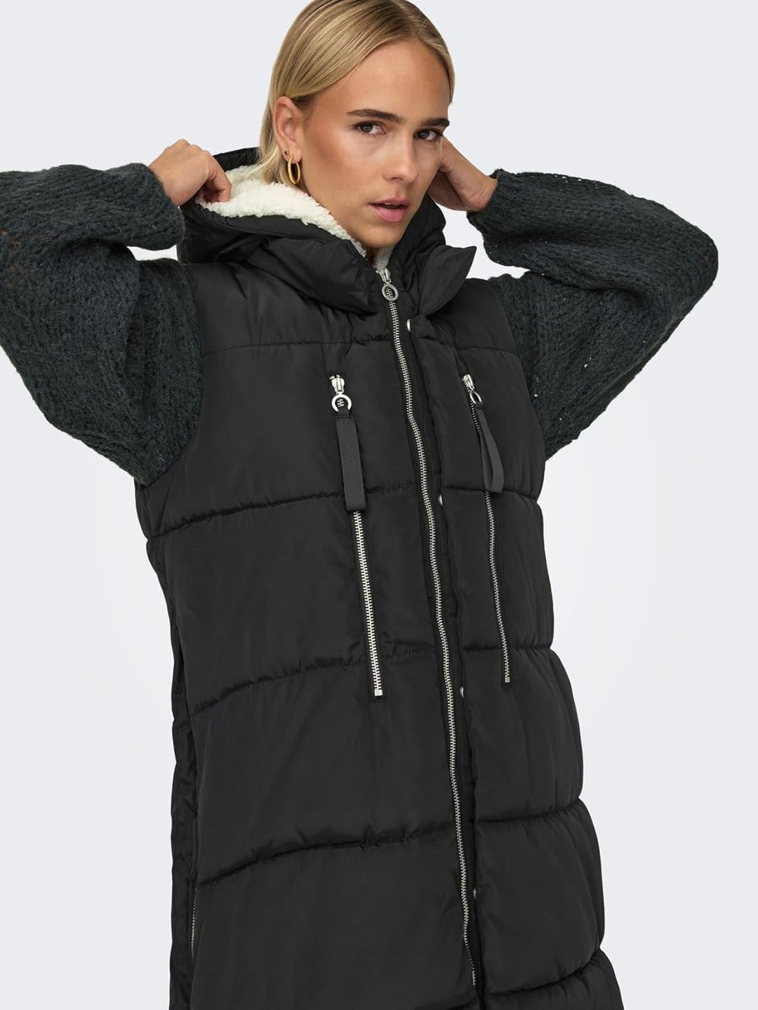 ONLY Damen Onlnewnora Puffer Waistcoat Life Cc Otw Pufferweste S Schwarz, S Schwarz