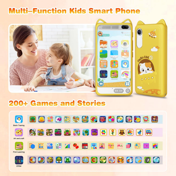 Kinderhandy Spielzeug 3.97 Zoll Touchscreen Pretend Smartphone, Kinder Smart Phone Weihnachts- und G