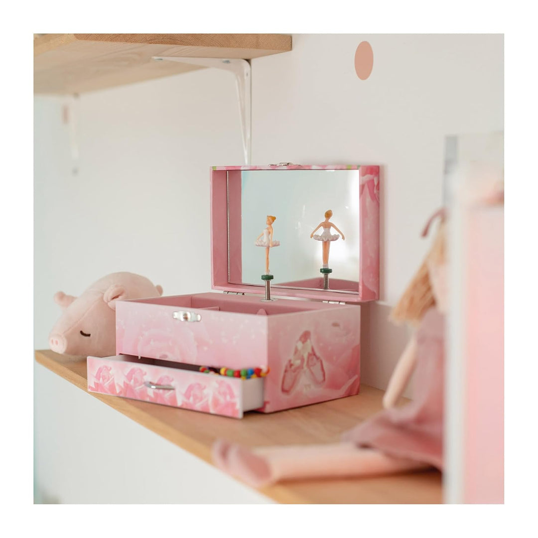Trousselier 6260974 Schmuckschatulle für Kinder, Ballerina, Spieluhr mit tanzender Figur und Musik,