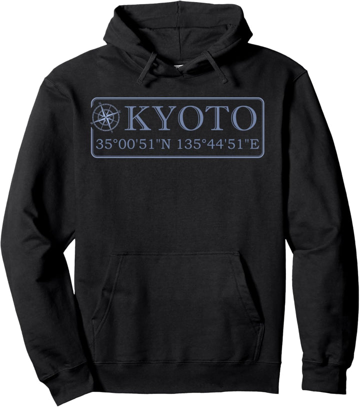 Kyoto Gift Men Women Nippon Japan Map Location Souvenir Pullover Hoodie