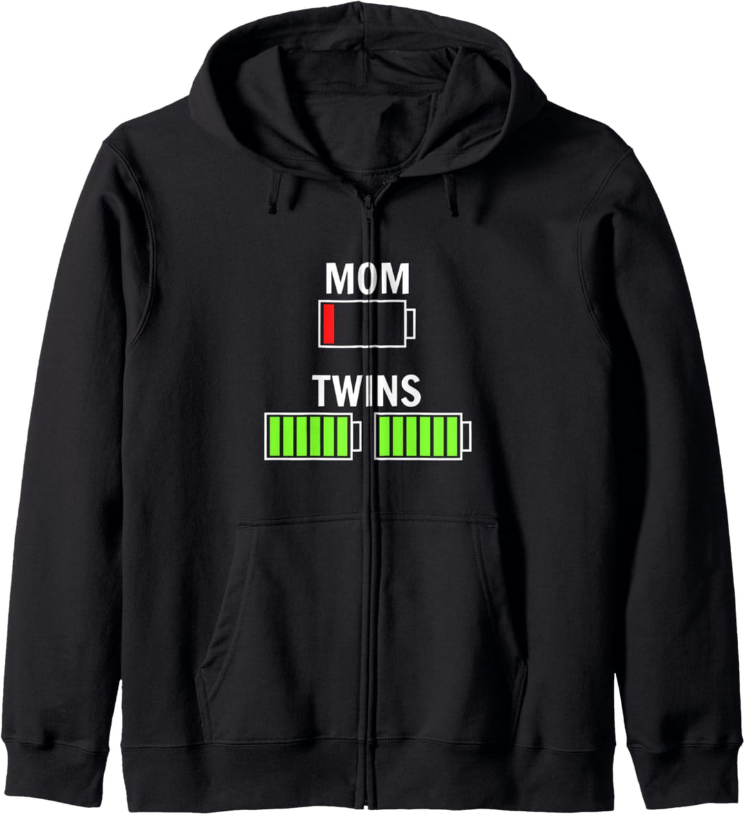 Mama Batterie Mom Partner Akku Zwillinge Partnerlook Kapuzenjacke