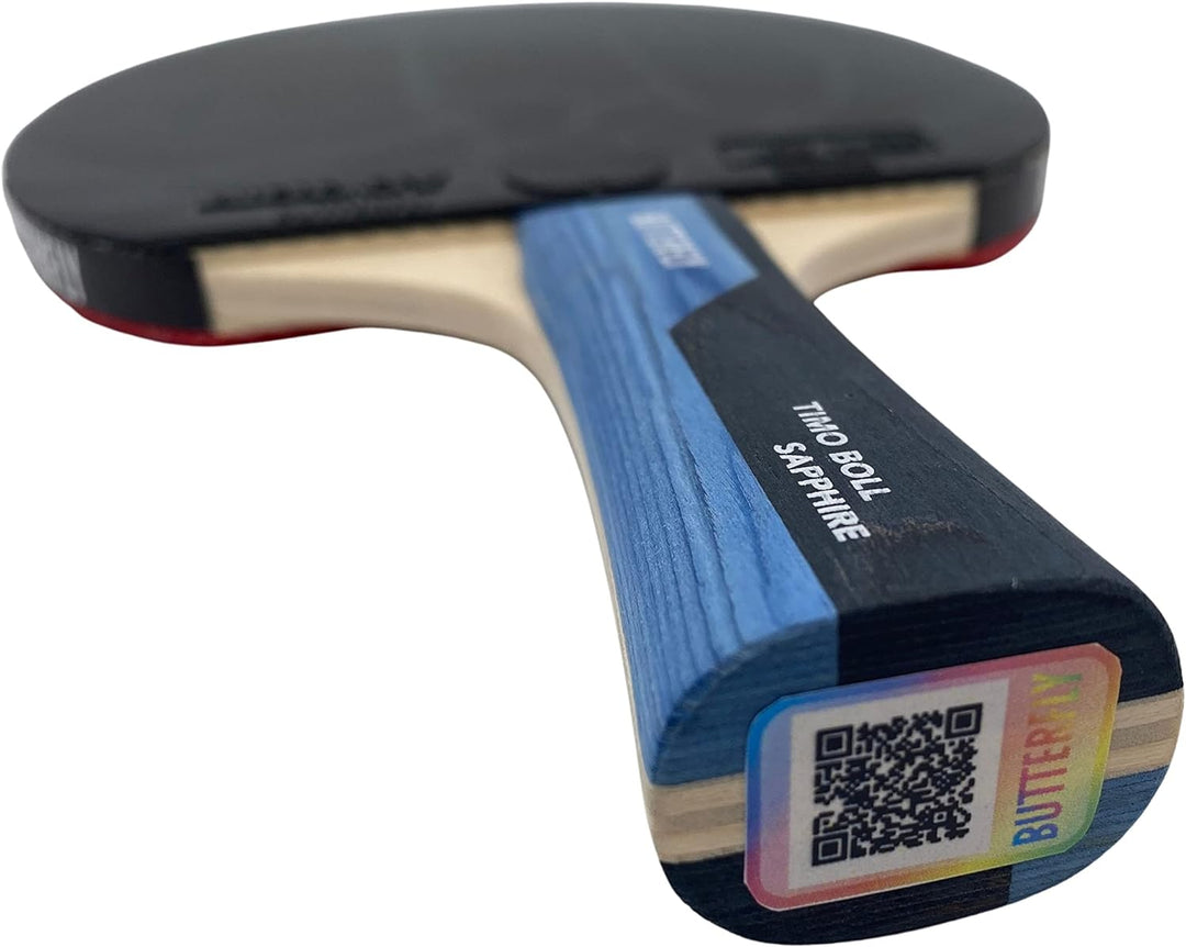 Butterfly Timo Boll Sapphire Tischtennisschläger | ITTF zertifizierter Addoy Belag für Wettkampf mit
