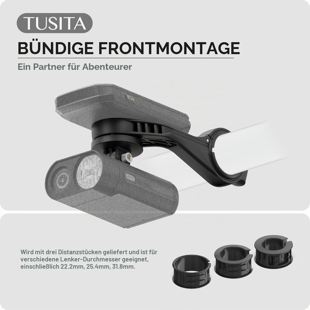 TUSITA Halterung Kit Kompatibel mit Garmin Edge GPS Fahrradcomputer, für Scheinwerfer Kamera, 010-13