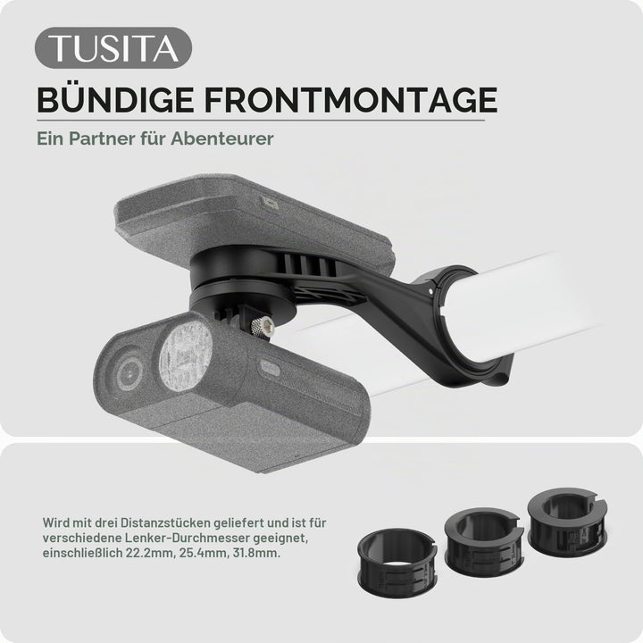 TUSITA Halterung Kit Kompatibel mit Garmin Edge GPS Fahrradcomputer, für Scheinwerfer Kamera, 010-13