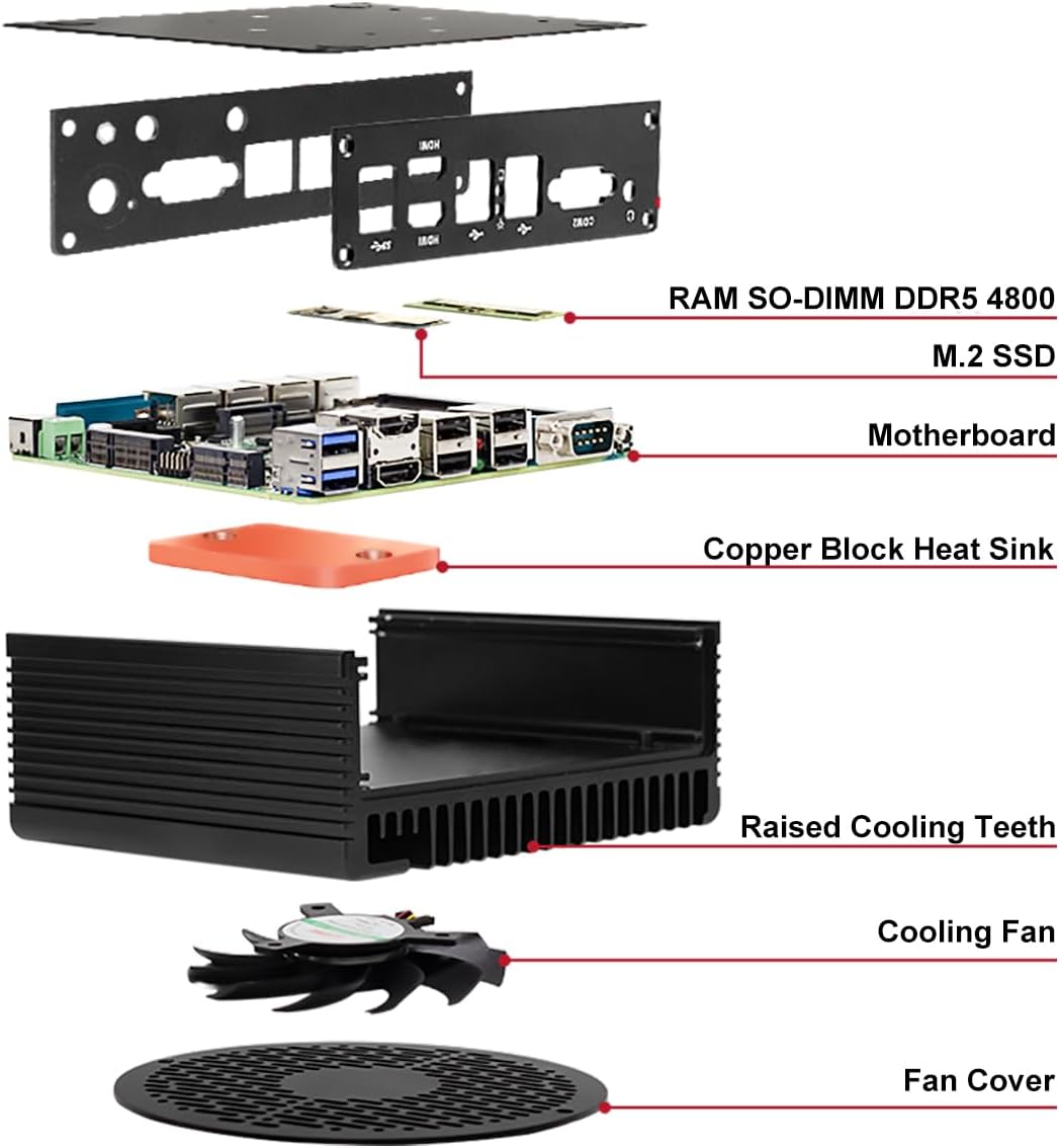 Micro Firewall Appliance, Mini PC, VPN, Router PC, Intl 12. i3 N305, RJ35, GPIO, HDMI, DP, 4 x 2,5 G