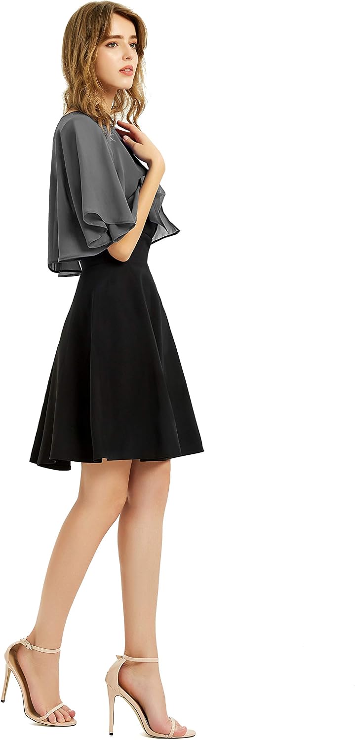 BUCUXE Weicher Chiffon-Schal für Damen, für Abendkleid, Hochzeit, Umhang, Bolero, Überwurf Einheitsg