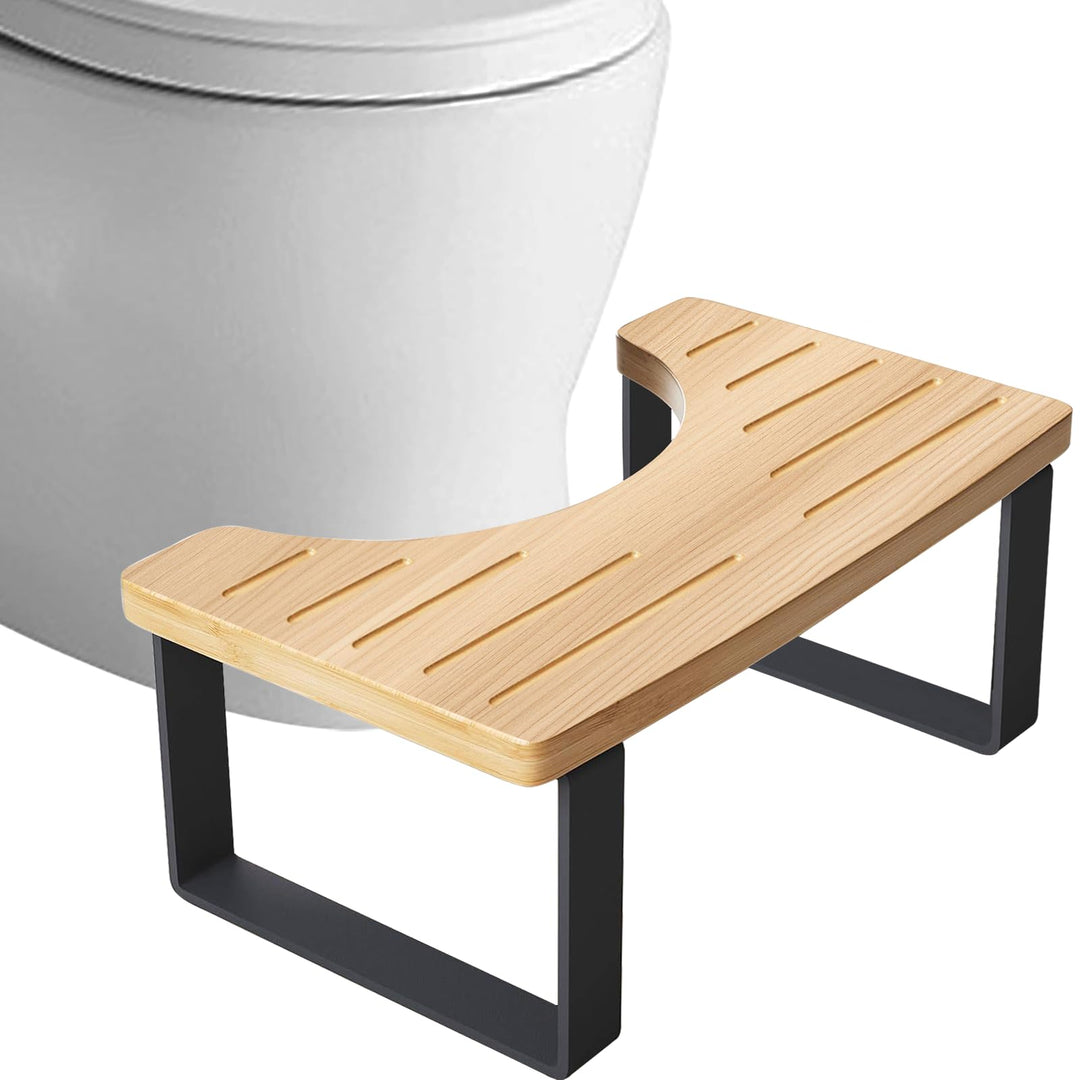 Toilettenhocker Erwachsene, wc Hocker Erwachsene, Holz-Toilettenhocker Anti-Rutsch Klohocker, Tragba