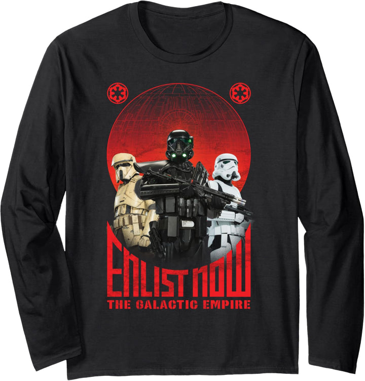 Star Wars Rogue One Imperial Enlist Now Langarmshirt