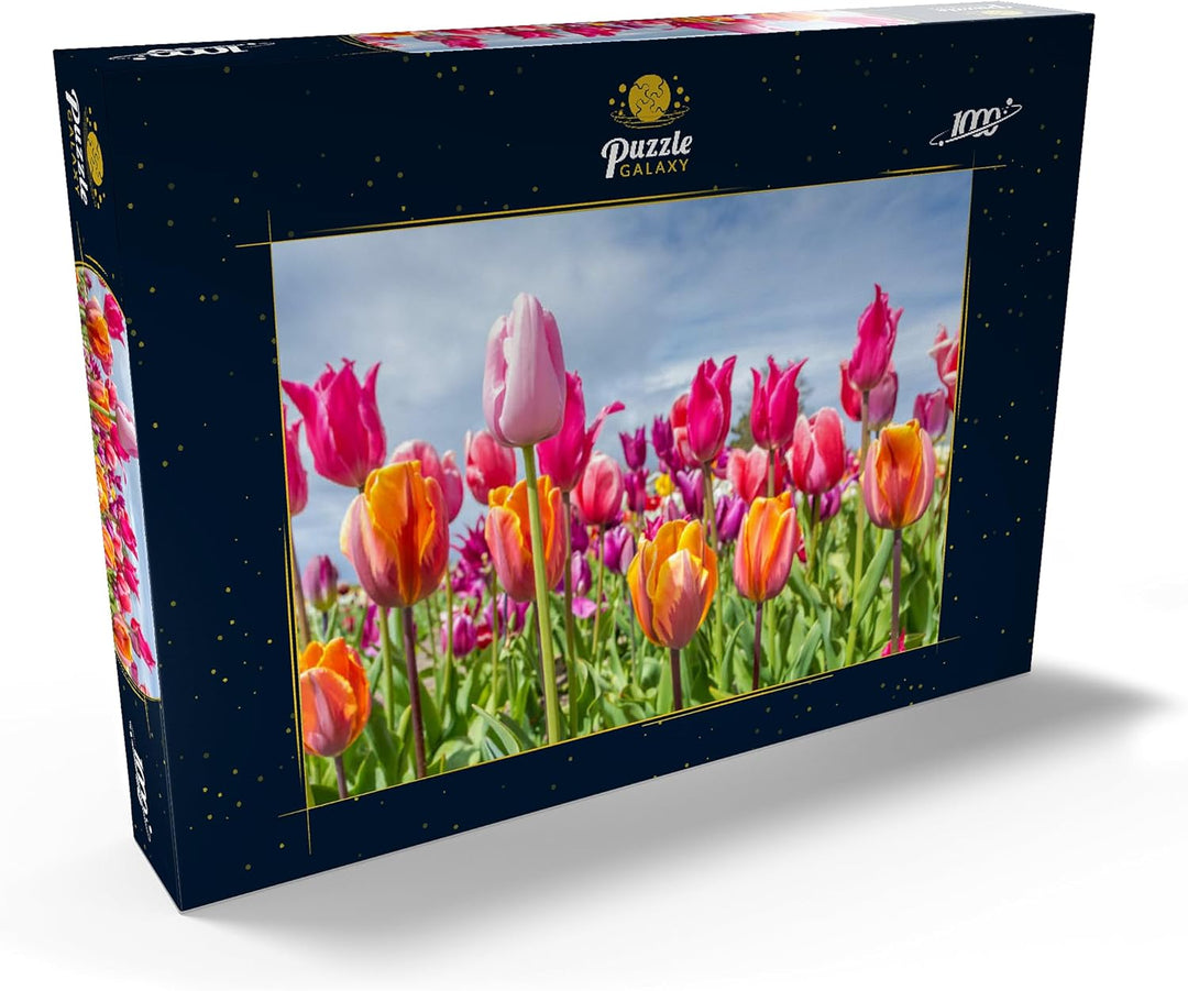 Orange- gelbes Tulpenfeld - Premium 1000 Teile Puzzle - MyPuzzle Sonderkollektion von Puzzle Galaxy,