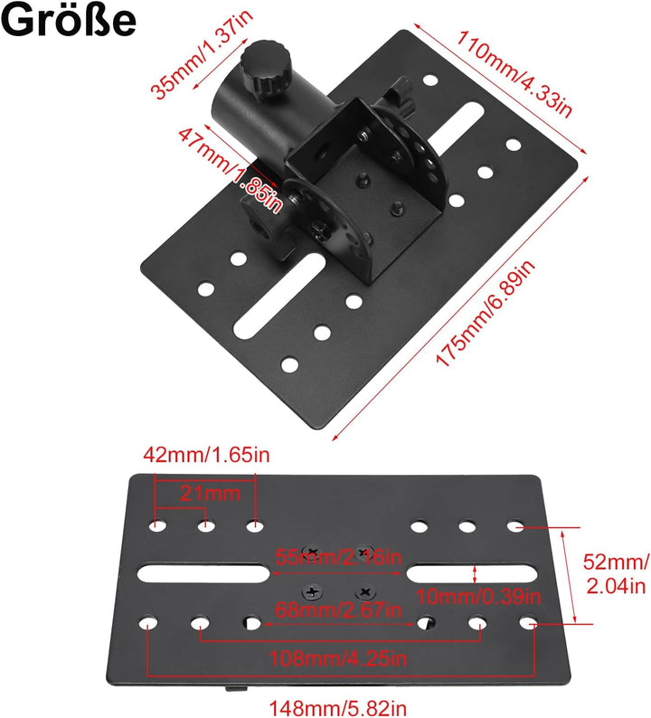 Lautsprecherständer-Adapter, Drehbare 35MM Metallhalterung Stativ, für DJ für PA Lautsprecher Stände