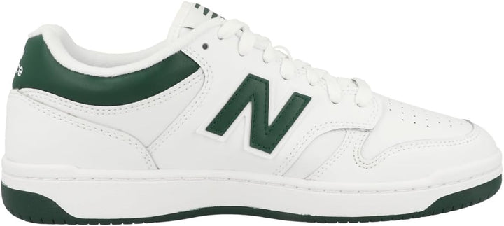 New Balance Unisex Adult Bb480v1 Sneaker 6 Women/4.5 Men White Nightwatch Green Light Aluminum Bb480