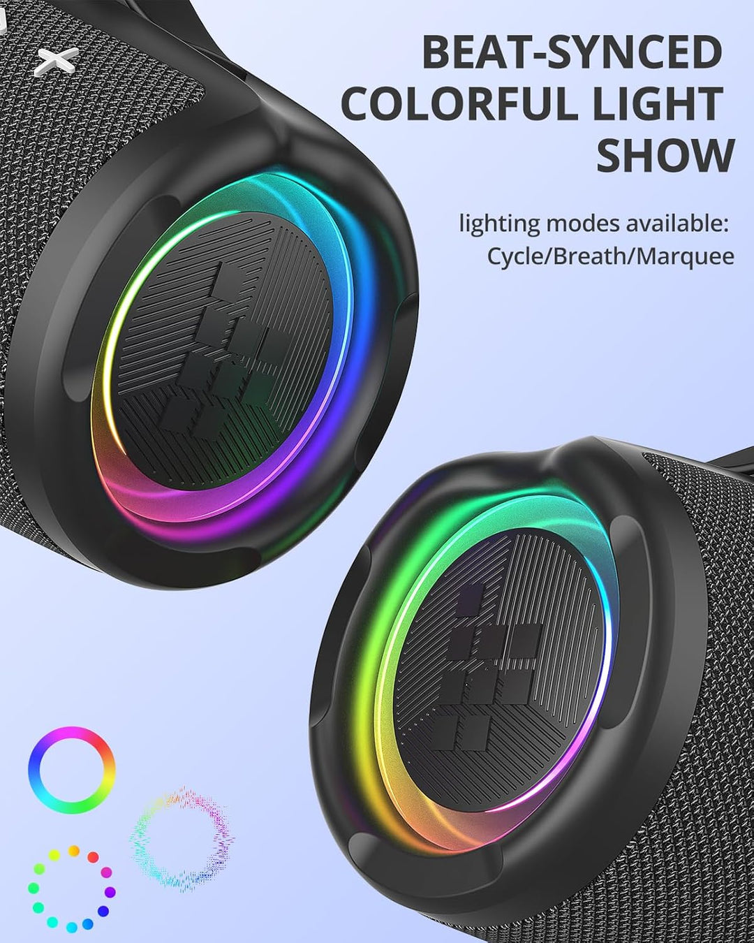 Tronsmart Mirtune S100 Bluetooth Lautsprecher, IPX7 wasserdicht, 5.3 Bluetooth, 20 Stunden Lange Akk