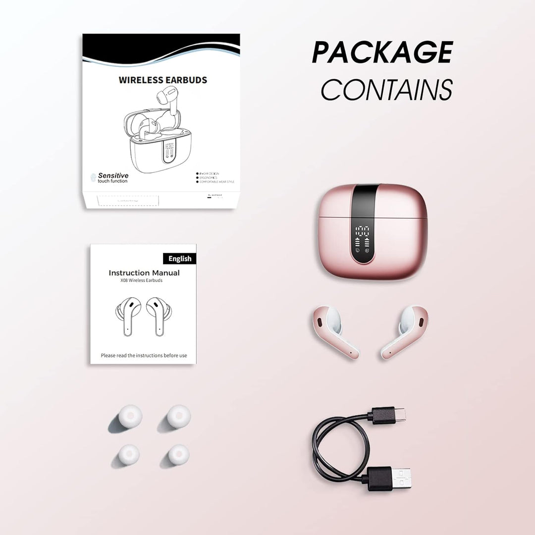 taopod Kopfhörer Kabellose, Ear Kopfhörer Bluetooth Mit Mikrofon, 40h Spielzeit Ipx7 Wasserdicht USB