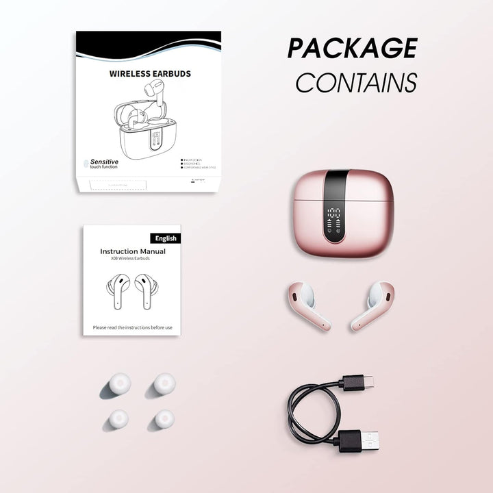 taopod Kopfhörer Kabellose, Ear Kopfhörer Bluetooth Mit Mikrofon, 40h Spielzeit Ipx7 Wasserdicht USB