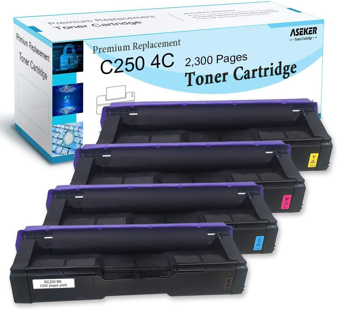 ASEKER Kompatibler Tonerkartusche für Ricoh SP C250 C250DN C250E C250SF C250SFw C261SFN C261SFNW C26