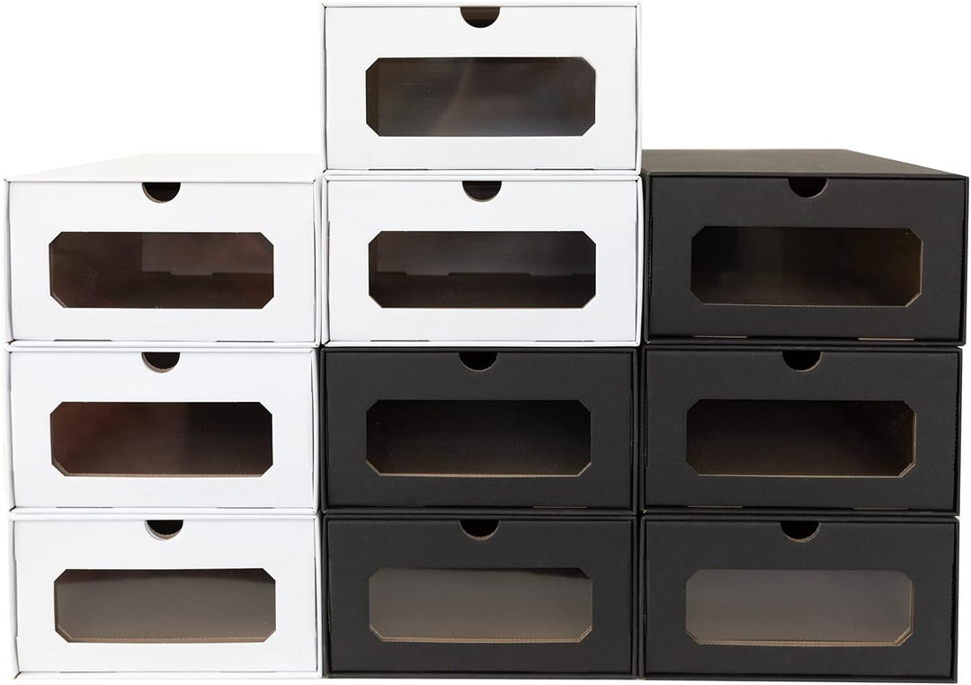 30 x PresentFill® Aufbewahrungsbox Weiss Schuhbox Schuhkiste Schuhschachtel Schuhkarton Ordnungsboxe