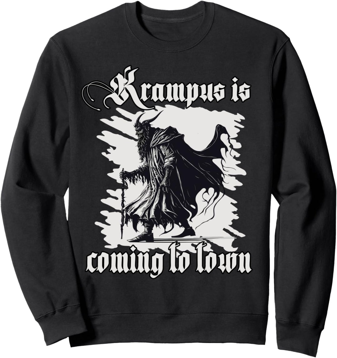 Geheimnisvoller Krampus - Perchtenmaske Krampus Sweatshirt