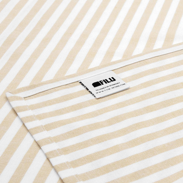 FILU Geschirrhandtücher 8er Pack Beige/Weiss gestreift (Farbe und Design wählbar) 45 x 70 cm - hochw