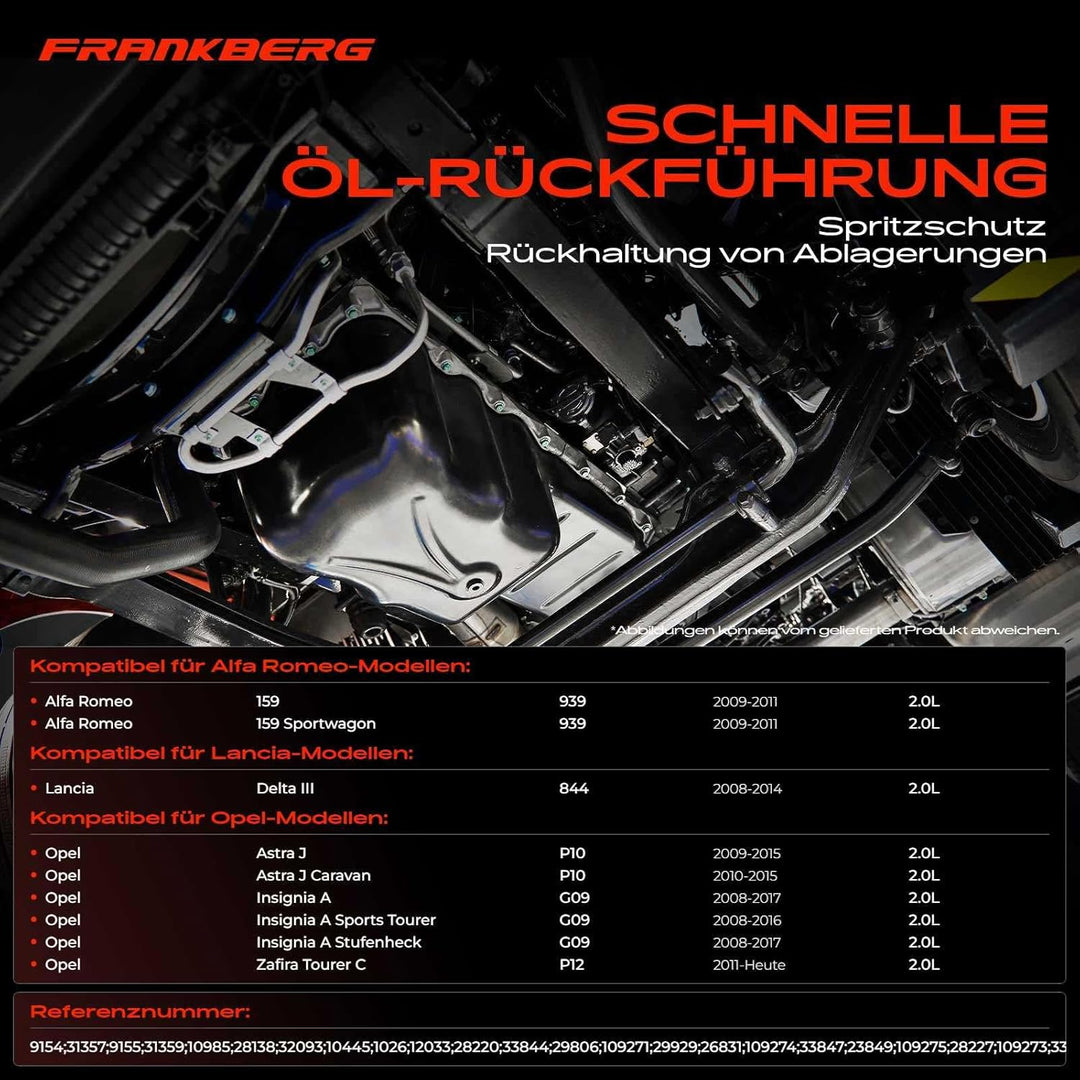 Frankberg Ölwanne für 159 939 Delta III 844 Astra J Insignia A G09 2.0L Diesel 2008-2017 55582917