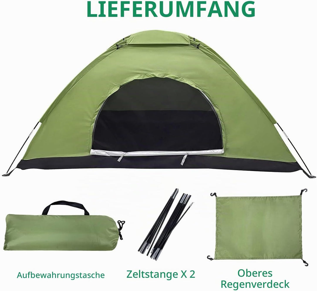 Zelt 2 Personen Wasserdicht, Ultraleicht Camping Zelt, Einfaches Einrichten 2 Mann Zelt Kleines Pack